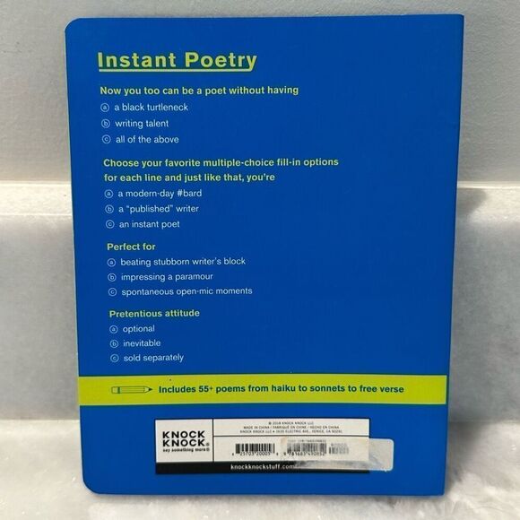 Knock Knock Instant Poetry Write Your Very Own Journal Nonfiction Paperback NWT - Picture 2 of 2